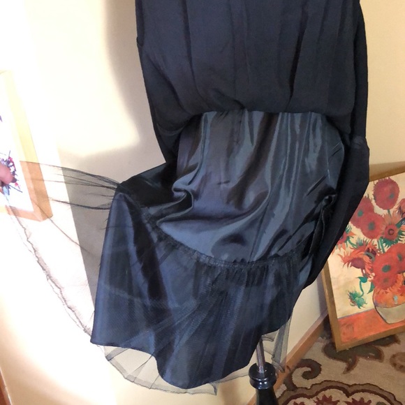 EVAN PICONE size 8 Wrap Vneckline Pleated Organza-like Skirt Party Cozy Comfort - Picture 13 of 16